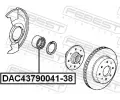 FEBEST Loisko kola FBS DAC43790041-38, DAC43790041-38