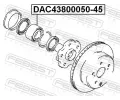 FEBEST Loisko kola FBS DAC43800050-45, DAC43800050-45