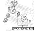 FEBEST Sada loiska kola FBS DAC43820037-KIT, DAC43820037-KIT