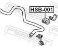 FEBEST Držák příčného stabilizátoru FBS HSB-001, HSB-001