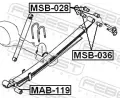 FEBEST Loiskov pouzdro listov pruiny FBS MAB-119, MAB-119