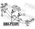 FEBEST Zavěšení motoru FBS MM-PD8R, MM-PD8R