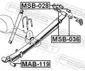 FEBEST Loiskov pouzdro listov pruiny FBS MSB-028, MSB-028