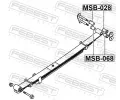 FEBEST Loiskov pouzdro listov pruiny FBS MSB-068, MSB-068