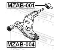 FEBEST Uložení řídicího mechanismu FBS MZAB-004, MZAB-004