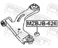 FEBEST Maneta, podpora/kloub FBS MZBJB-626, MZBJB-626