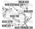 FEBEST Uložení řídicího mechanismu FBS NAB-197, NAB-197