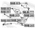 FEBEST Maneta, podpora/kloub FBS NBJB-777, NBJB-777
