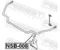 FEBEST Drk pnho stabiliztoru FBS NSB-008, NSB-008