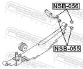 FEBEST Loiskov pouzdro listov pruiny FBS NSB-055, NSB-055
