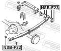 FEBEST Loiskov pouzdro listov pruiny FBS NSB-F22, NSB-F22