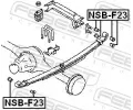 FEBEST Loiskov pouzdro listov pruiny FBS NSB-F23, NSB-F23