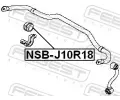 FEBEST Držák příčného stabilizátoru FBS NSB-J10R18, NSB-J10R18