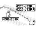 FEBEST Držák příčného stabilizátoru FBS NSB-Z51R, NSB-Z51R