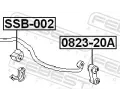 FEBEST Držák příčného stabilizátoru FBS SSB-002, SSB-002