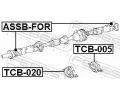 FEBEST Loisko stednho loiska kloubovho hdele FBS TCB-005, TCB-005