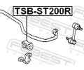 FEBEST Držák příčného stabilizátoru FBS TSB-ST200R, TSB-ST200R