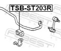 FEBEST Držák příčného stabilizátoru FBS TSB-ST203R, TSB-ST203R