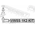 FEBEST Opravn sada hornho uloen tlumi FBS VWSS-1K2-KIT, VWSS-1K2-KIT