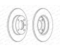 FERODO Brzdov kotou PREMIER Coat+ disc - 239 mm FE DDF042C, DDF042C