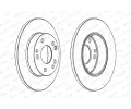 FERODO Brzdov kotou PREMIER Coat+ disc - 262 mm FE DDF053C, DDF053C