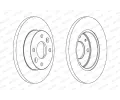 FERODO Brzdový kotouč PREMIER - 238 mm FE DDF055, DDF055