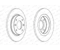 FERODO Brzdov kotou PREMIER Coat+ disc - 247 mm FE DDF059C, DDF059C