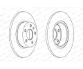 FERODO Brzdov kotou PREMIER Coat+ disc - 251 mm FE DDF067C, DDF067C