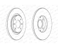 FERODO Brzdov kotou PREMIER Coat+ disc - 266 mm FE DDF1000C, DDF1000C