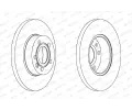 FERODO Brzdov kotou PREMIER Coat+ disc - 282 mm FE DDF1011C, DDF1011C