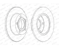 Brzdový kotouč FERODO ‐ FE DDF1033C Brzdový kotouč FERODO ‐ FE DDF1033C