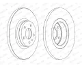 FERODO Brzdov kotou PREMIER - 281 mm FE DDF1057C, DDF1057C