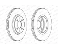 FERODO Brzdov kotou PREMIER Coat+ disc - 280 mm FE DDF1124C, DDF1124C