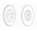 FERODO Brzdov kotou PREMIER Coat+ disc - 280 mm FE DDF1126C, DDF1126C