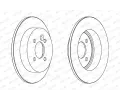 FERODO Brzdov kotou PREMIER Coat+ disc - 259 mm FE DDF1128C, DDF1128C