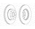 FERODO Brzdov kotou PREMIER Coat+ disc - 280 mm FE DDF1170C, DDF1170C
