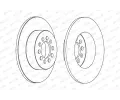 FERODO Brzdov kotou PREMIER Coat+ disc - 255 mm FE DDF1224C, DDF1224C