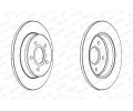 FERODO Brzdov kotou PREMIER Coat+ disc - 265 mm FE DDF1226C, DDF1226C