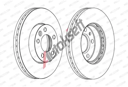 FERODO Brzdov kotou PREMIER Coat+ disc - 308 mm FE DDF1253C-1, DDF1253C1