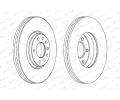 FERODO Brzdov kotou PREMIER Coat+ disc - 308 mm FE DDF1261C, DDF1261C