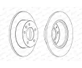 FERODO Brzdov kotou PREMIER Coat+ disc - 305 mm FE DDF1272C, DDF1272C