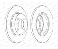 FERODO Brzdov kotou PREMIER - 240 mm FE DDF1283C, DDF1283C
