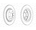 FERODO Brzdov kotou PREMIER Coat+ disc - 278 mm FE DDF1288C, DDF1288C