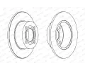 FERODO Brzdov kotou PREMIER Coat+ disc - 245 mm FE DDF128C, DDF128C