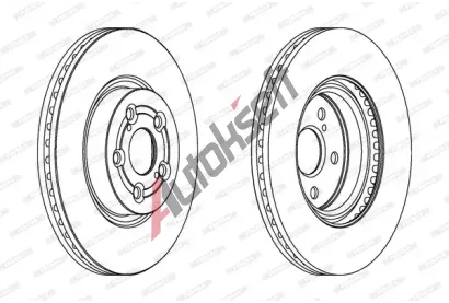 FERODO Brzdov kotou PREMIER Coat+ disc - 295 mm FE DDF1315C, DDF1315C