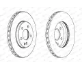 FERODO Brzdov kotou PREMIER Coat+ disc - 288 mm FE DDF1316C, DDF1316C