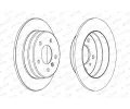 FERODO Brzdov kotou PREMIER Coat+ disc - 258 mm FE DDF1362C, DDF1362C