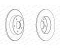 FERODO Brzdov kotou PREMIER Coat+ disc - 278 mm FE DDF1383C, DDF1383C
