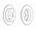 FERODO Brzdov kotou PREMIER Coat+ disc - 258 mm FE DDF1419C, DDF1419C