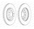 FERODO Brzdový kotouč PREMIER - 292 mm FE DDF1456C, DDF1456C